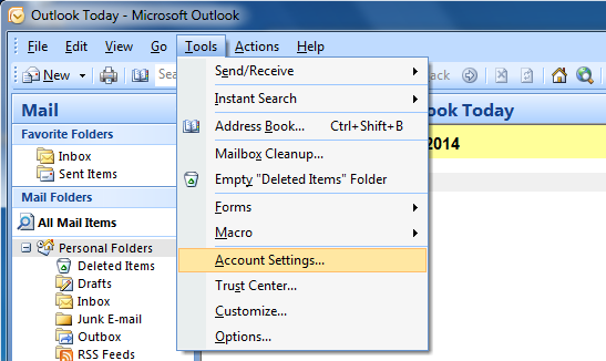 how to create a local folder in outlook 2007